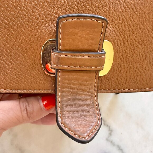 Michael Kors Romy Acorn Brown Tan Brown Pebbled Leather Medium Backpack - Picture 7 of 16